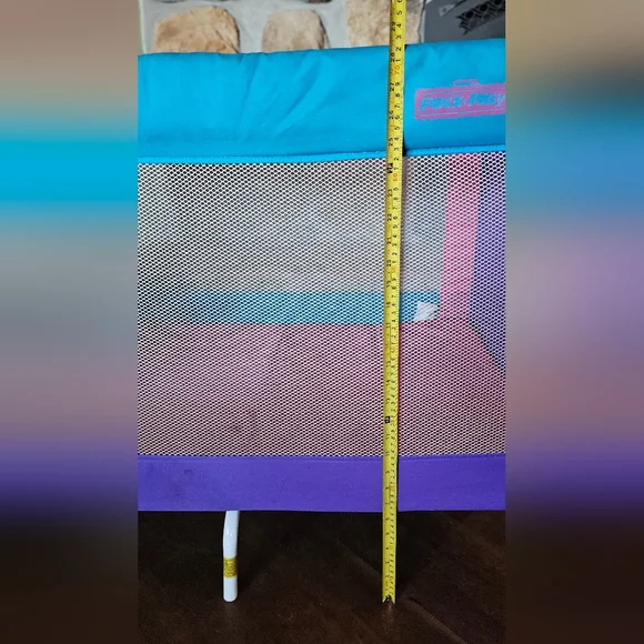 VINTAGE GRACO 1990’s Sport Pink & Teal Pack 'n Play Playard Excellent Condition - Picture 10 of 16